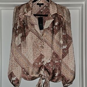 NWT Eclair Boho Paisley Blouse